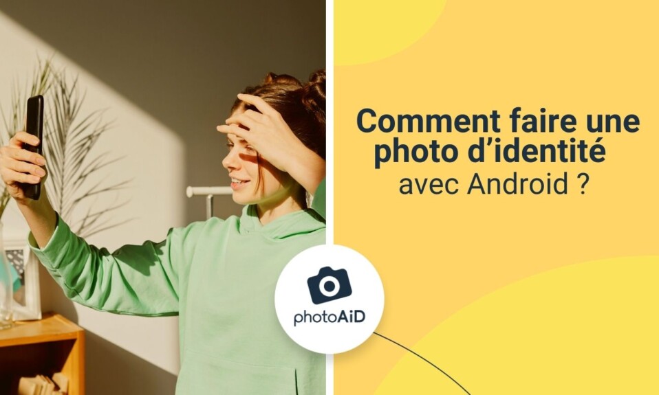 Une fille prenant une photo au soleil avec son telephone Android.