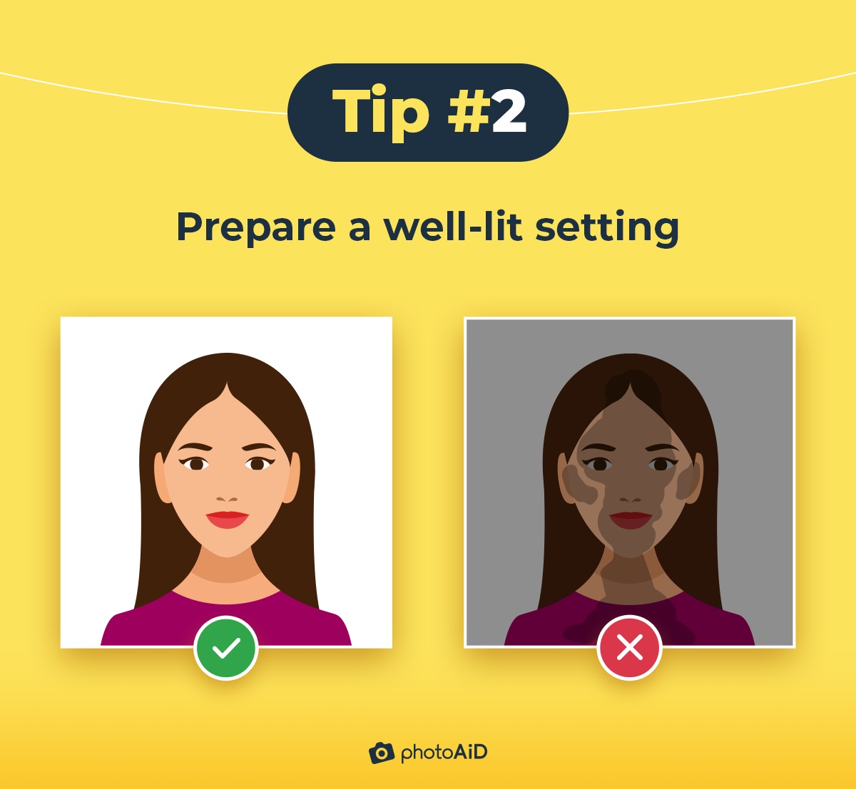 A tip on a LinkedIn profile photo about good light.