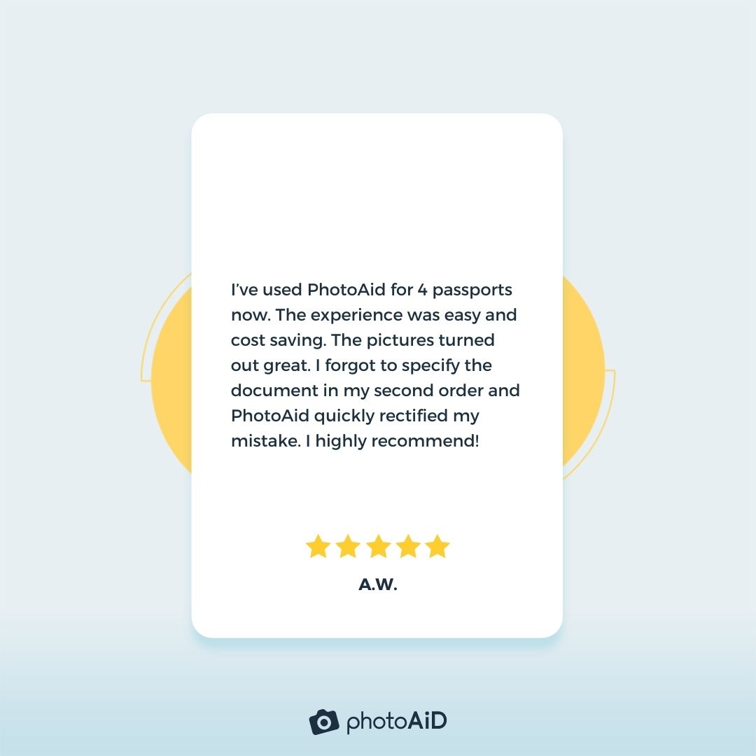 a review of PhotoAiD by a satisfied customer.